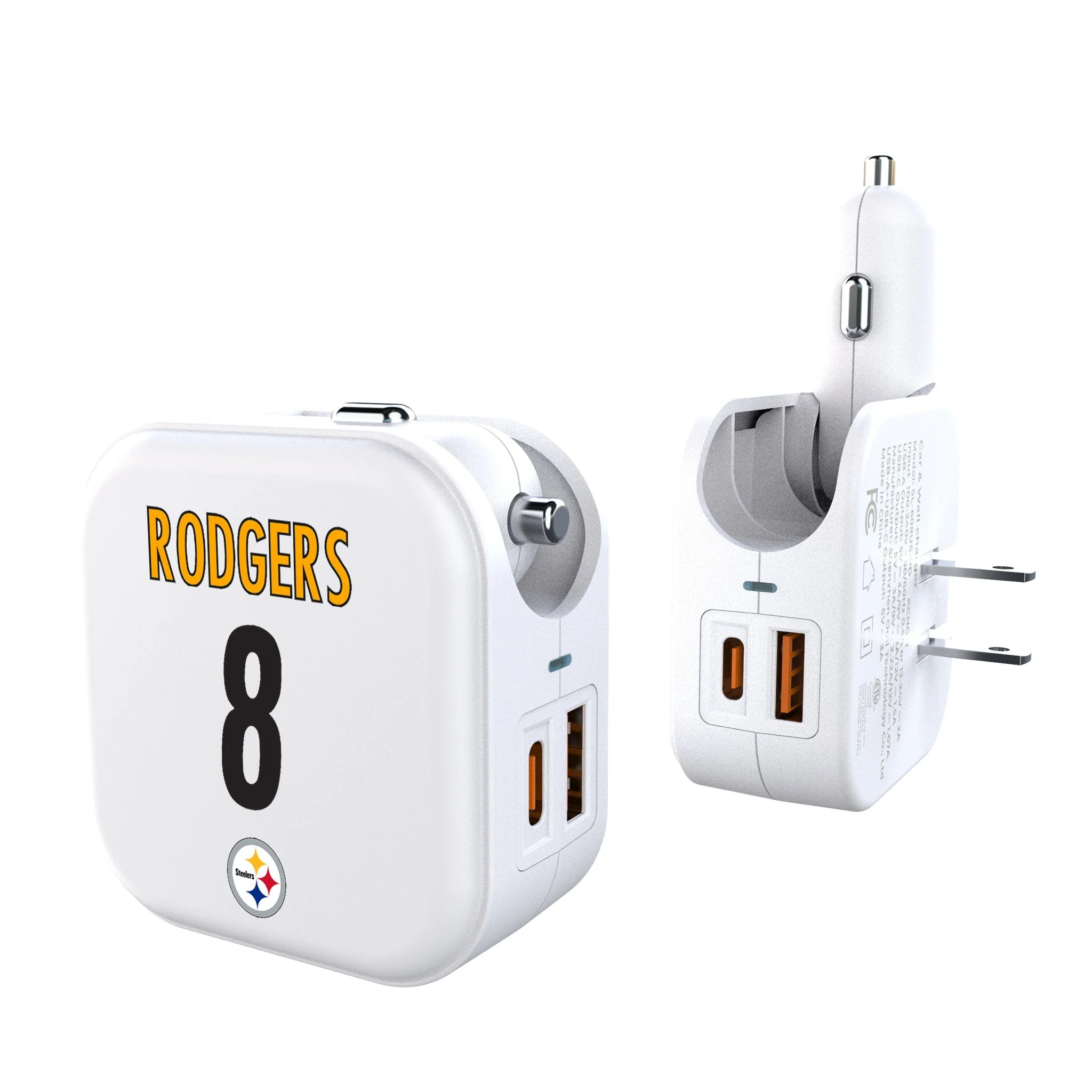 Aaron Rodgers Pittsburgh Steelers 8 Game Tactic 2 in 1 USB Charger
