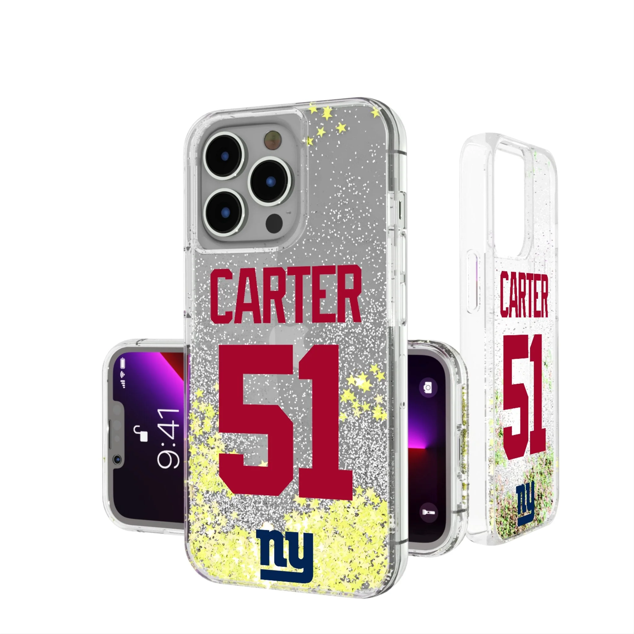 Abdul Carter New York Giants 51 Game Tactic Glitter Phone Case for Apple iPhone