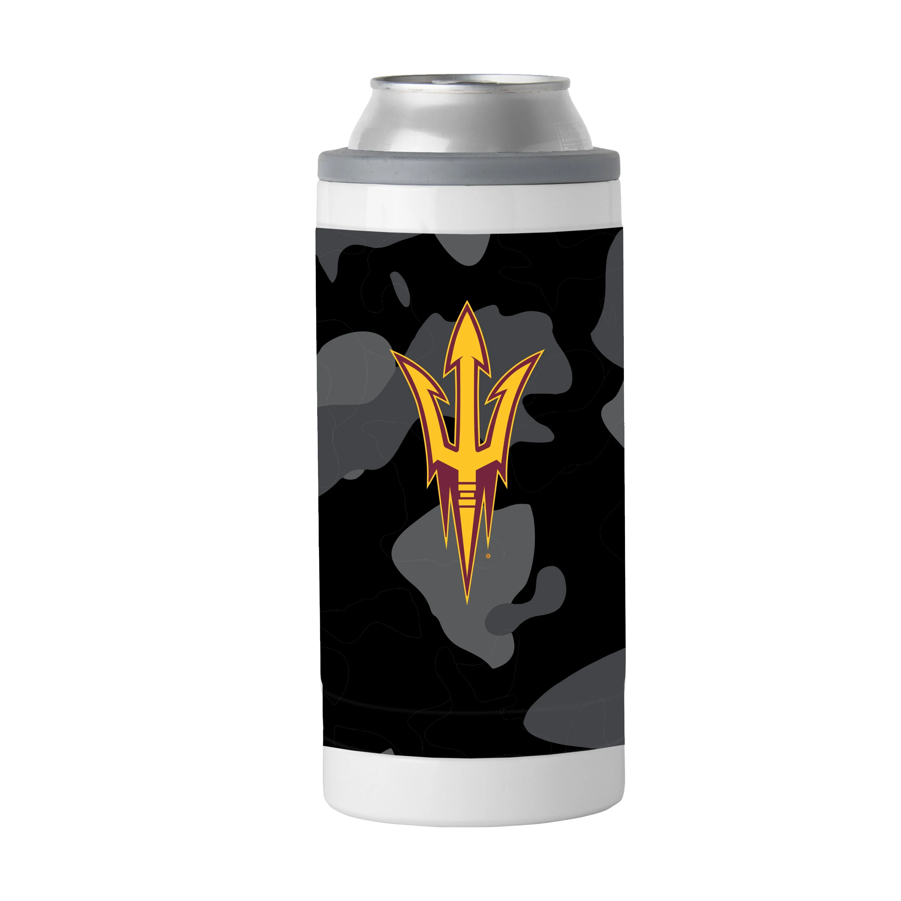Arizona State Sun Devils Black Camo 12oz Slim Can Coolie
