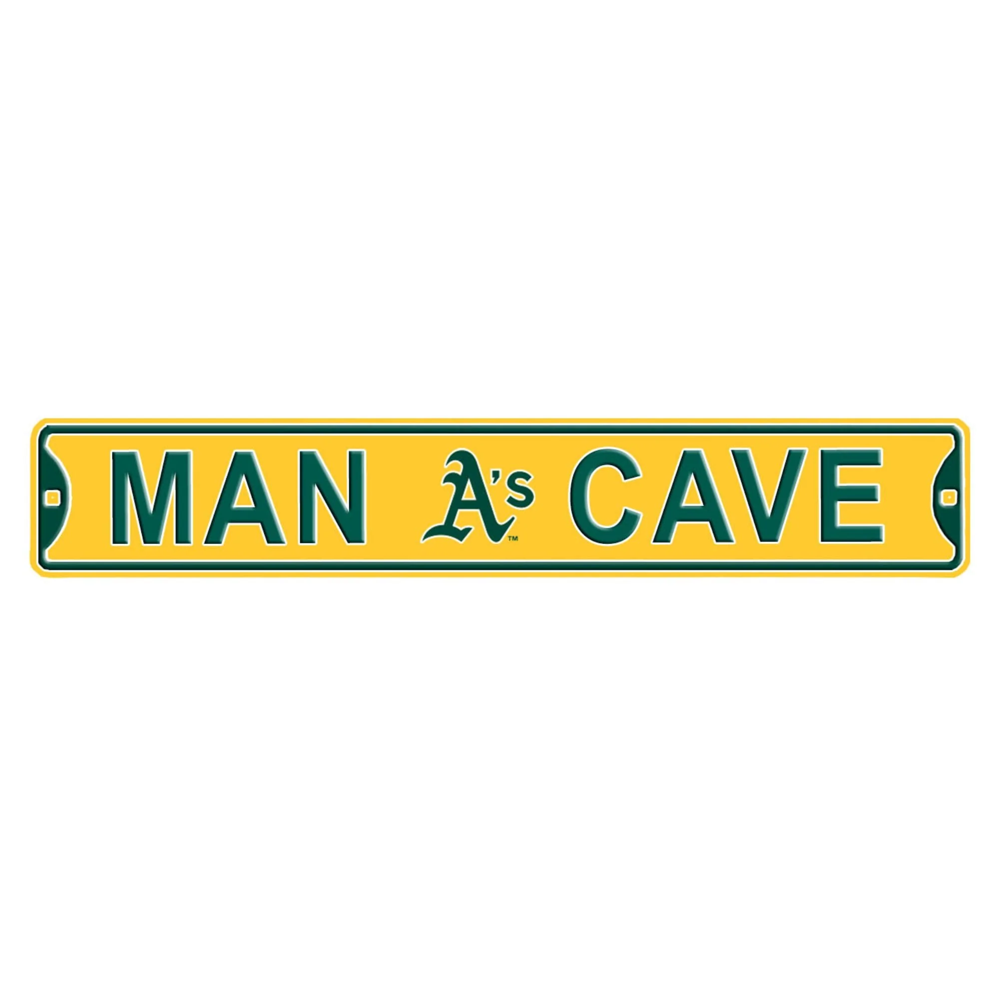 Athletics MAN CAVE - Embossed Steel Street Sign