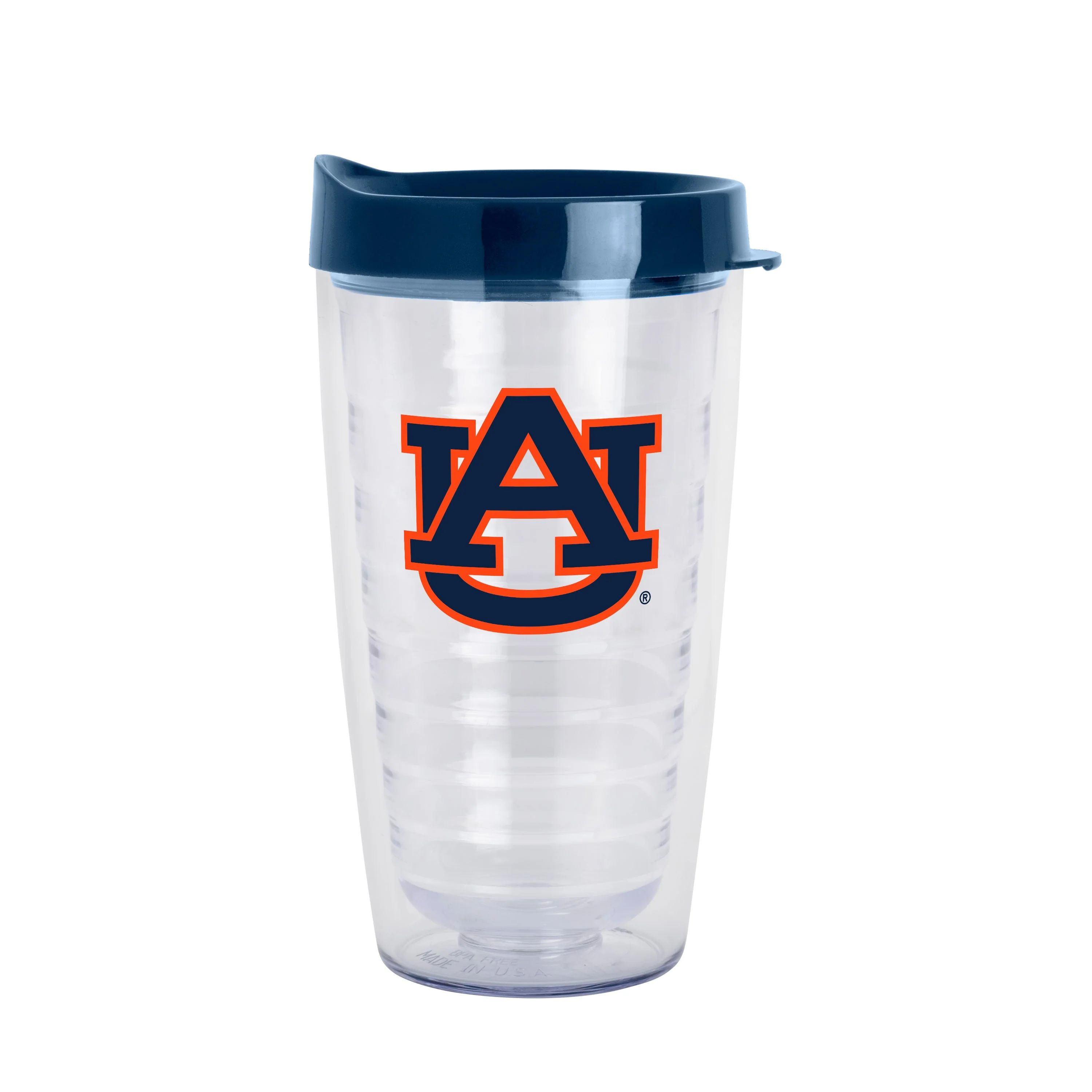 Auburn Tigers 16oz Flipside Dbl Wall Clear Tumbler