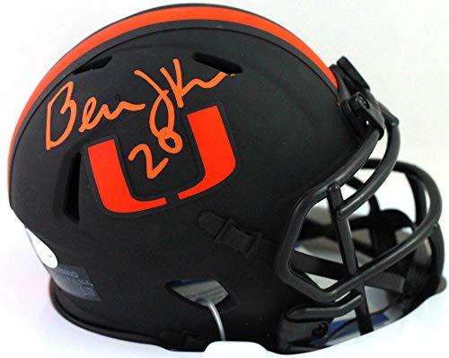 Bernie Kosar Autographed Hurricanes Eclipse Mini Helmet- Beckett Witness Orange