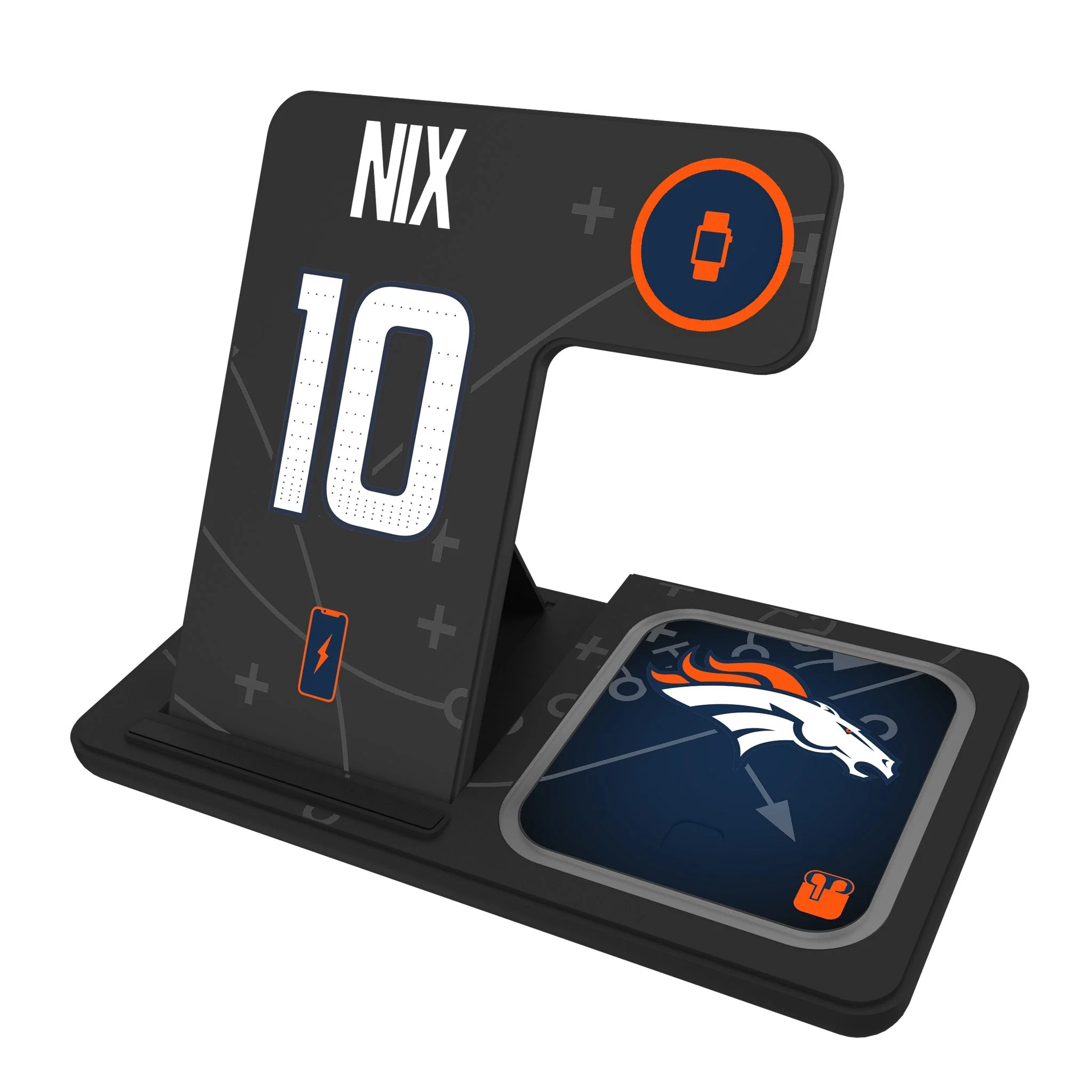 Bo Nix Denver Broncos 10 Game Tactic 3 in 1 Charging Station