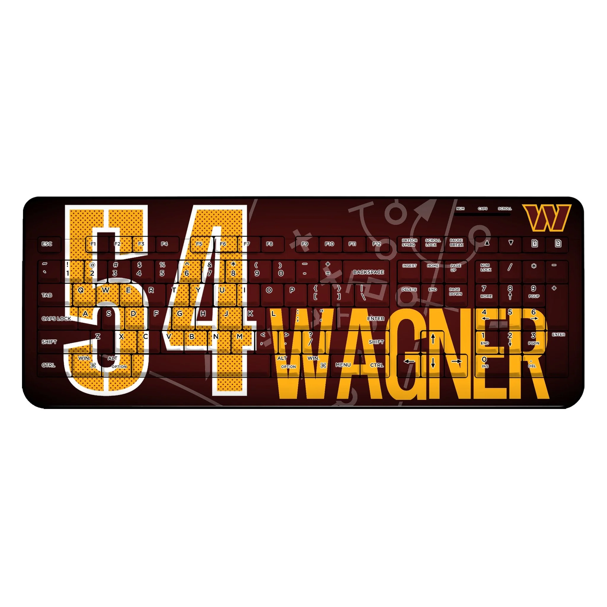 Bobby Wagner Washington Commanders 54 Ready Wireless USB Keyboard