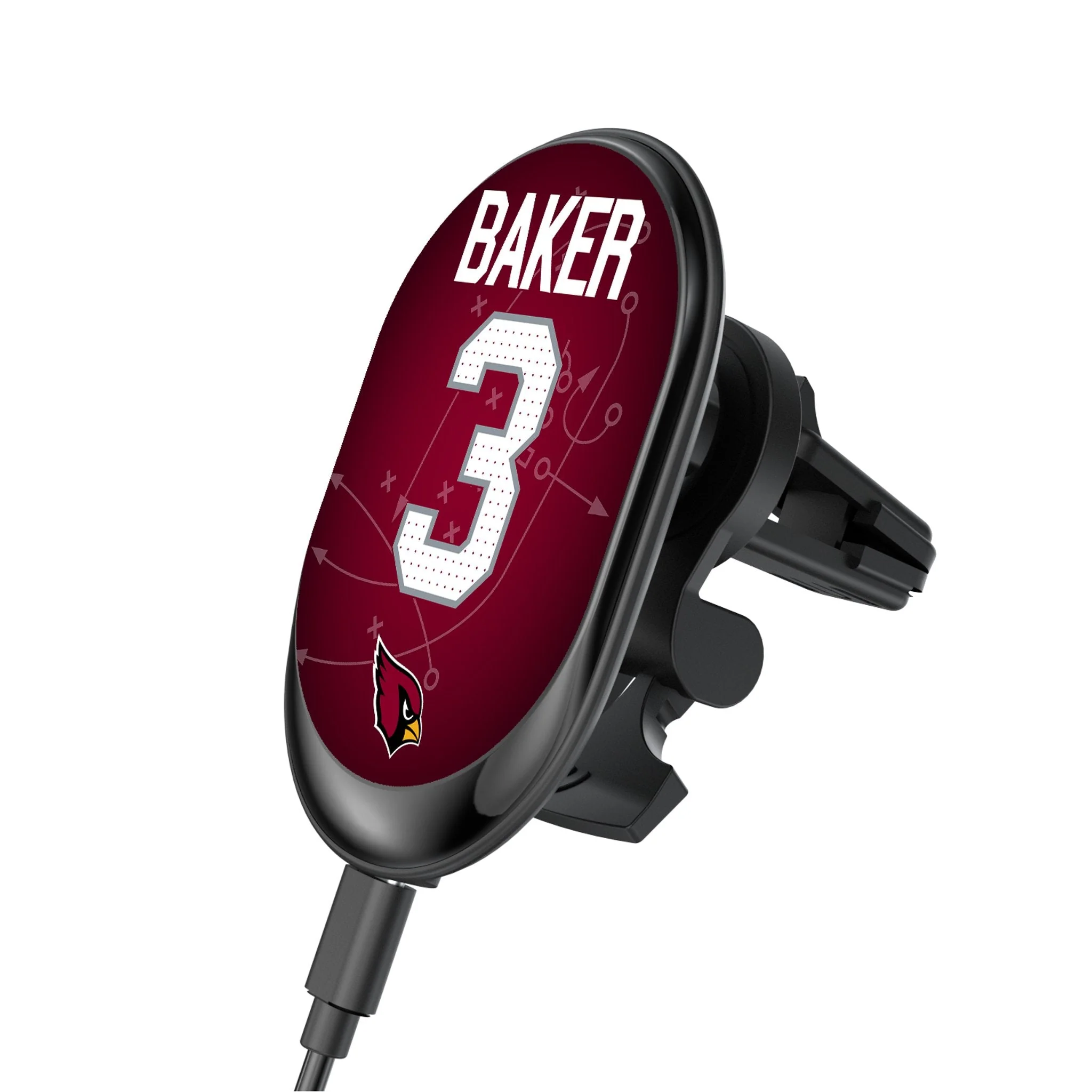 Budda Baker Arizona Cardinals 3 Ready Wireless Mag Car Charger