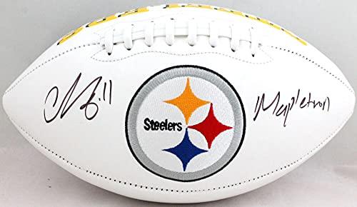 Chase Claypool Autographed Pittsburgh Steelers Logo Football w/Mapletron- Beckett W Black