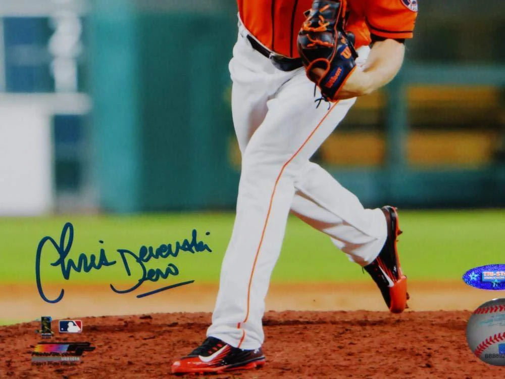Chris Devenski Autographed Houston Astros 8x10 PF Photo Pitching- Tristar Auth Blue