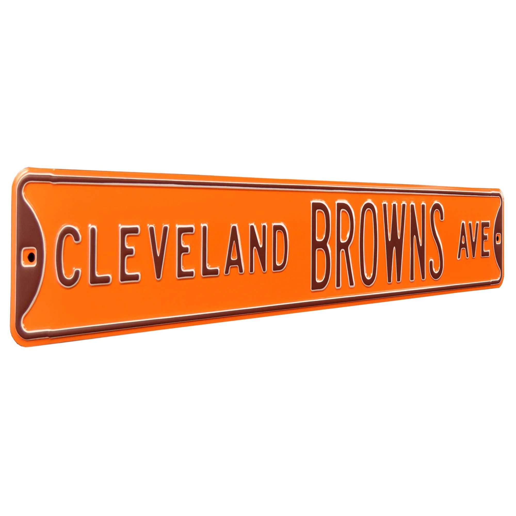 Cleveland Browns Ave - Embossed Steel Street Sign