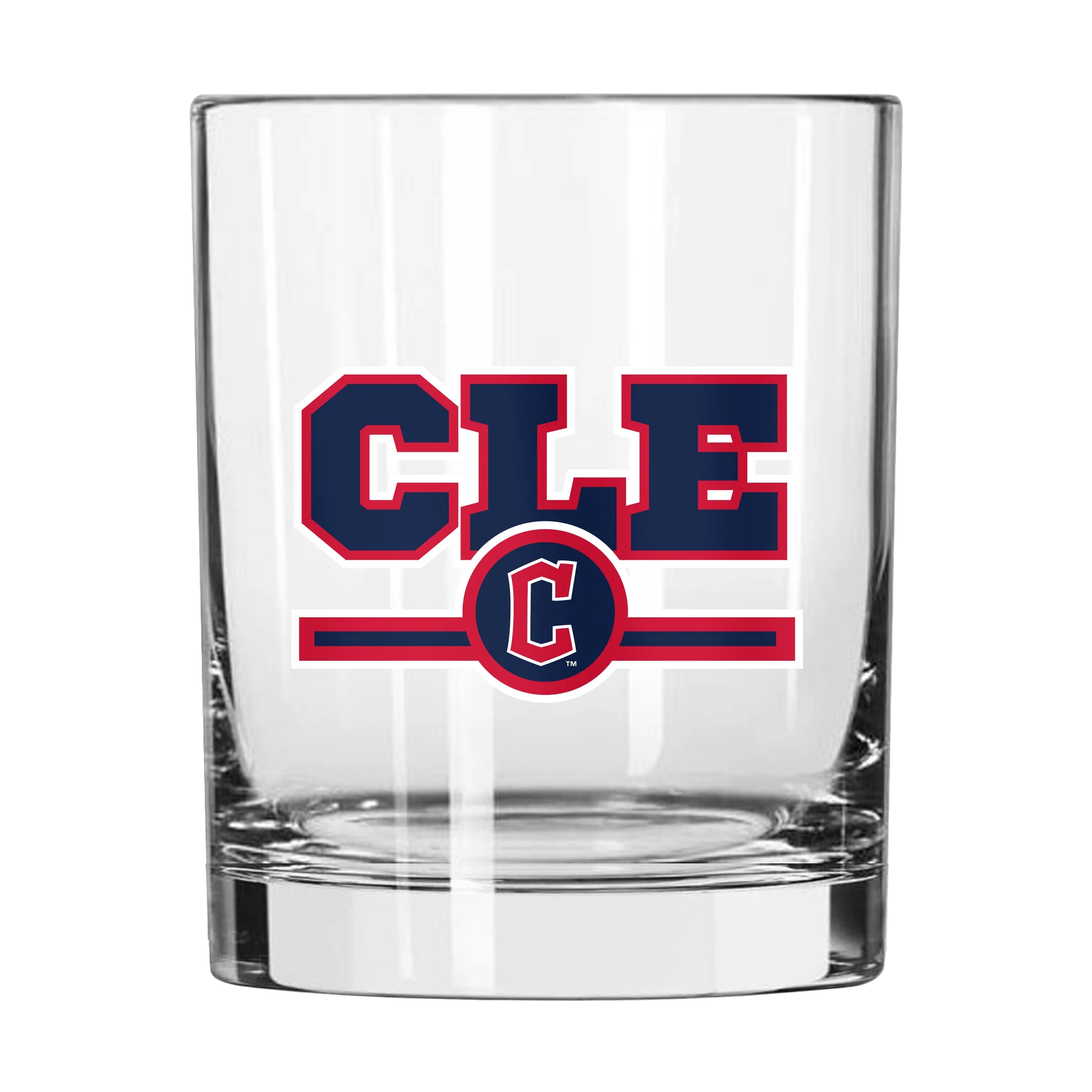 Cleveland Guardians 14oz Letterman Rocks Glass