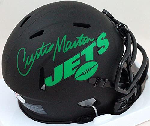 Curtis Martin Autographed NY Jets Eclipse Mini Helmet- PSA/DNA Green