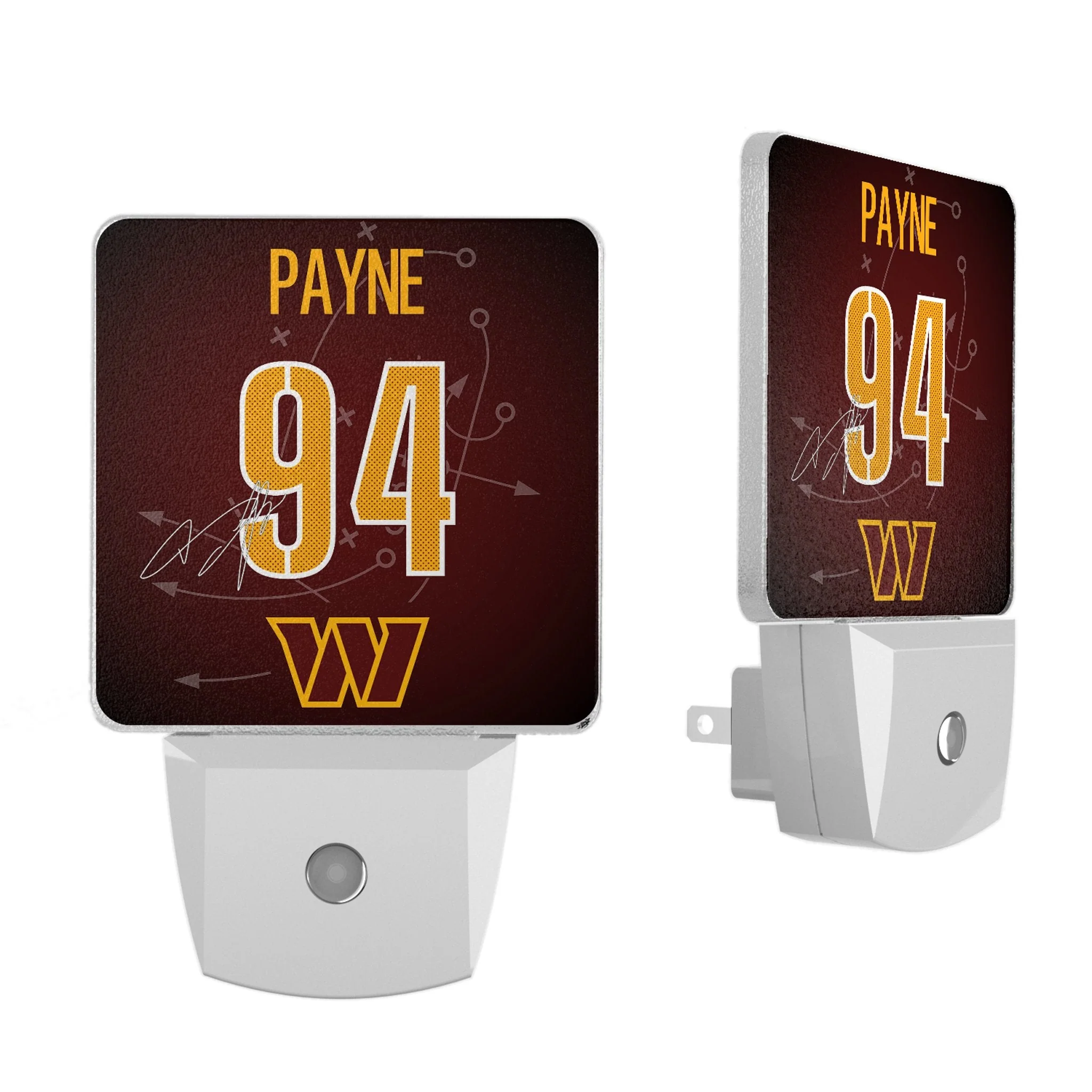 Daron Payne Washington Commanders 94 Ready Night Light 2-Pack