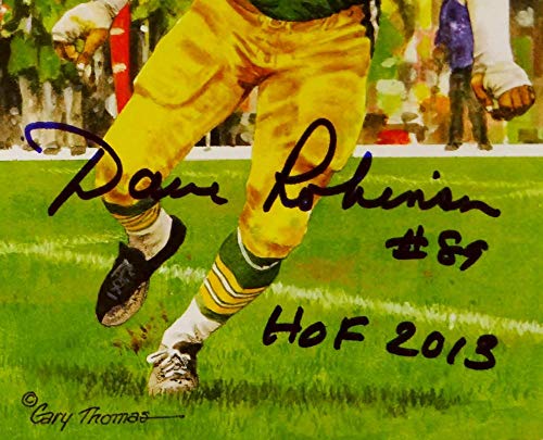 Dave Robinson Signed Packers Goal Line Art Card w/HOF - Jersey Source Auth - Image 3