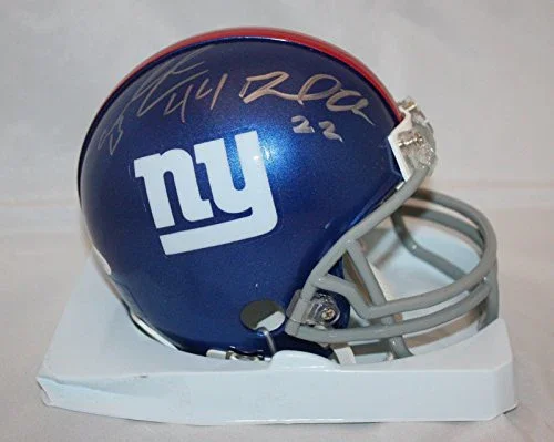 David Wilson Ahmad Bradshaw Autographed New York Giants Mini Helmet- JSA Witnessed Auth