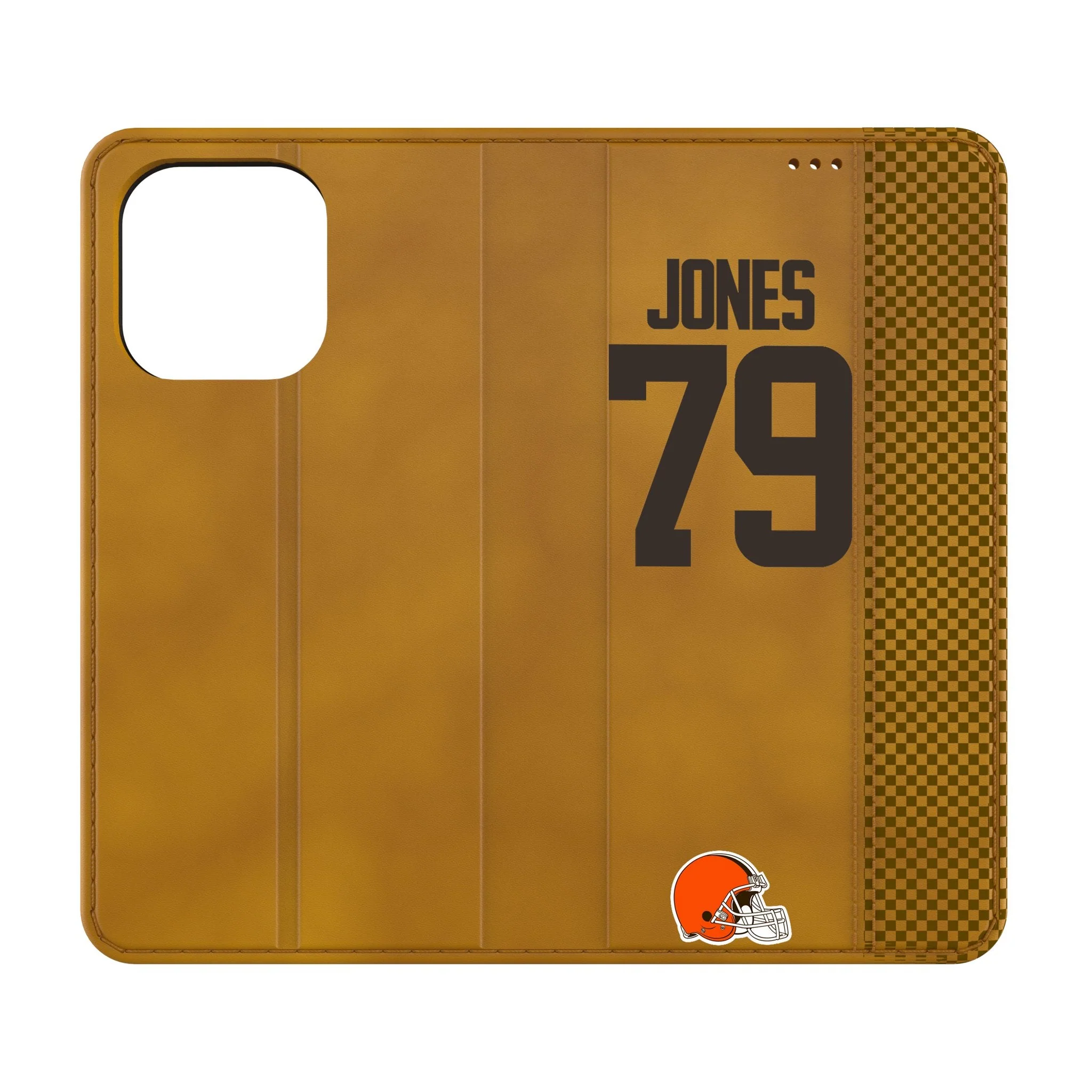 Dawand Jones Cleveland Browns 79 Game Tactic Folio Phone Case for Apple iPhone