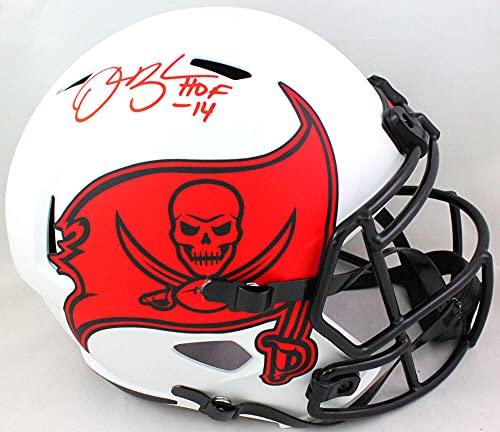 Derrick Brooks Autographed Buccaneers Lunar Speed FS Helmet w HOF- Beckett WRed