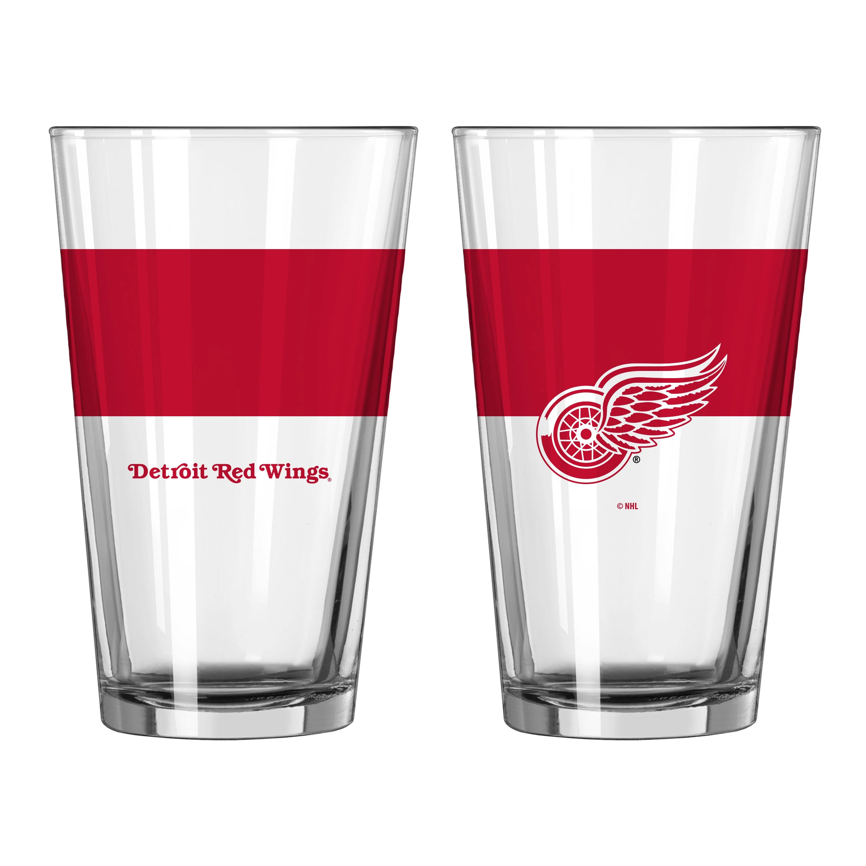 Detroit Red Wings 16oz Colorblock Pint Glass