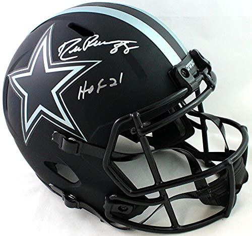 Drew Pearson Autographed Cowboys Eclipse Speed F/S Helmet w/HOF- Beckett W Sil