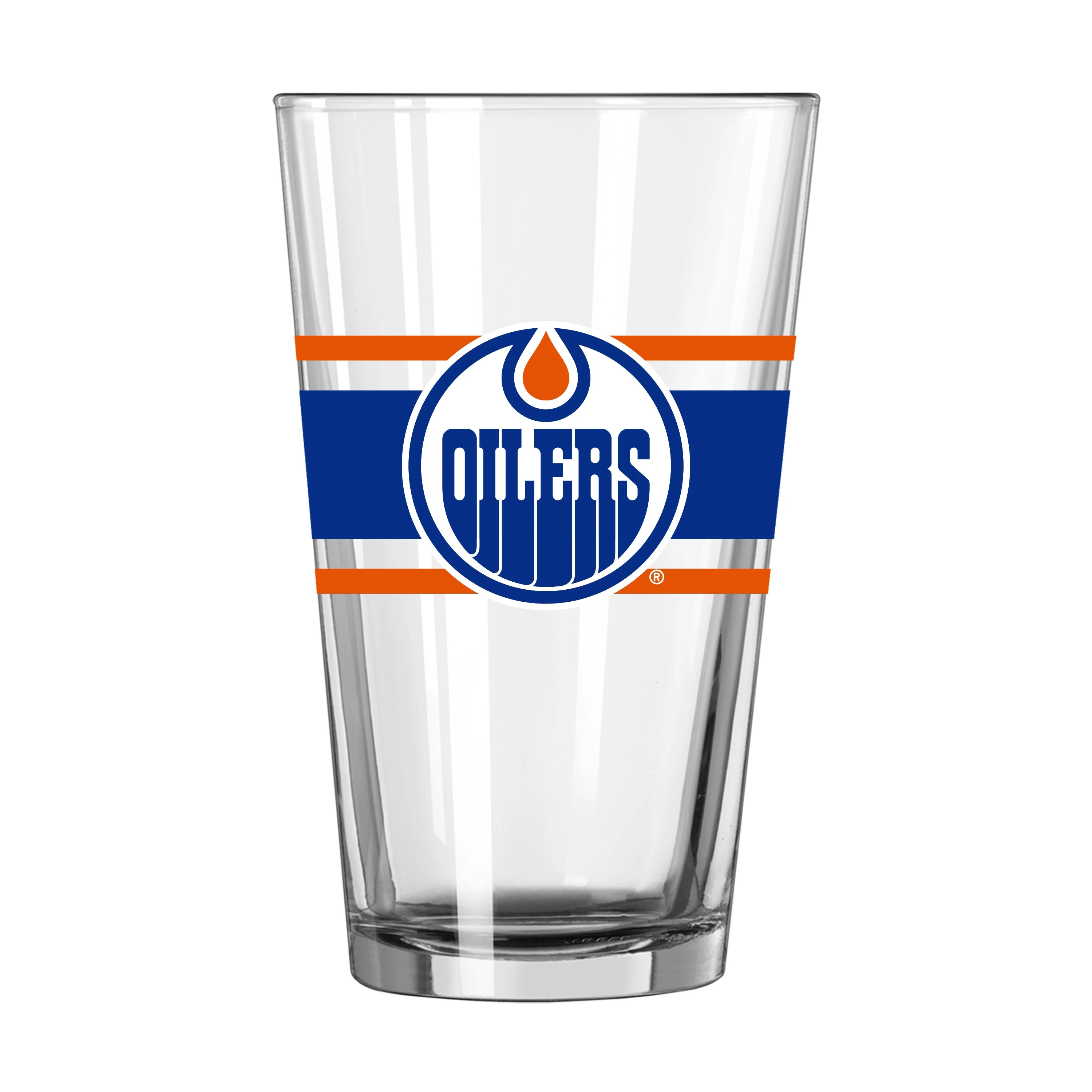 Edmonton Oilers 16oz Stripe Pint Glass