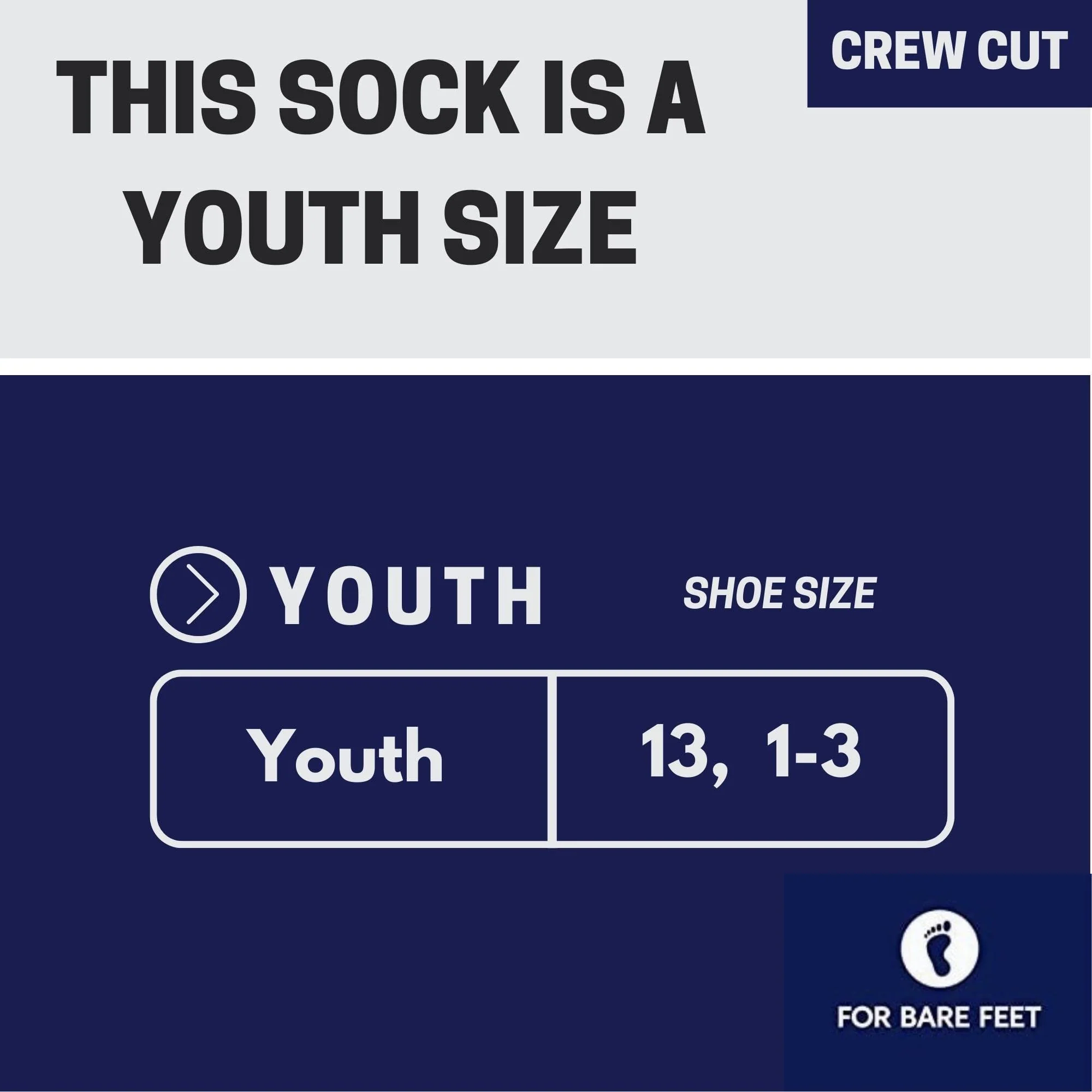 For Bare Feet NFL Youth 4 Stripe Deuce Crew Sock, New Orleans Saints, One Size - Image 4
