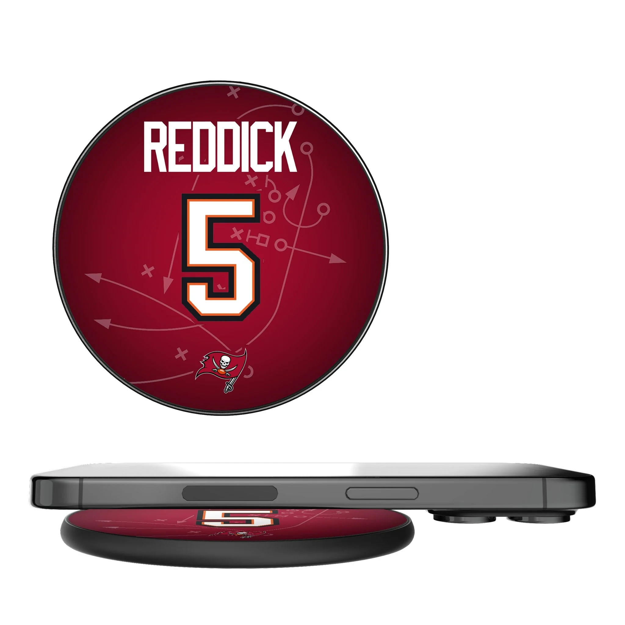 Haason Reddick Tampa Bay Buccaneers 5 Game Tactic 15-Watt Wireless Charger
