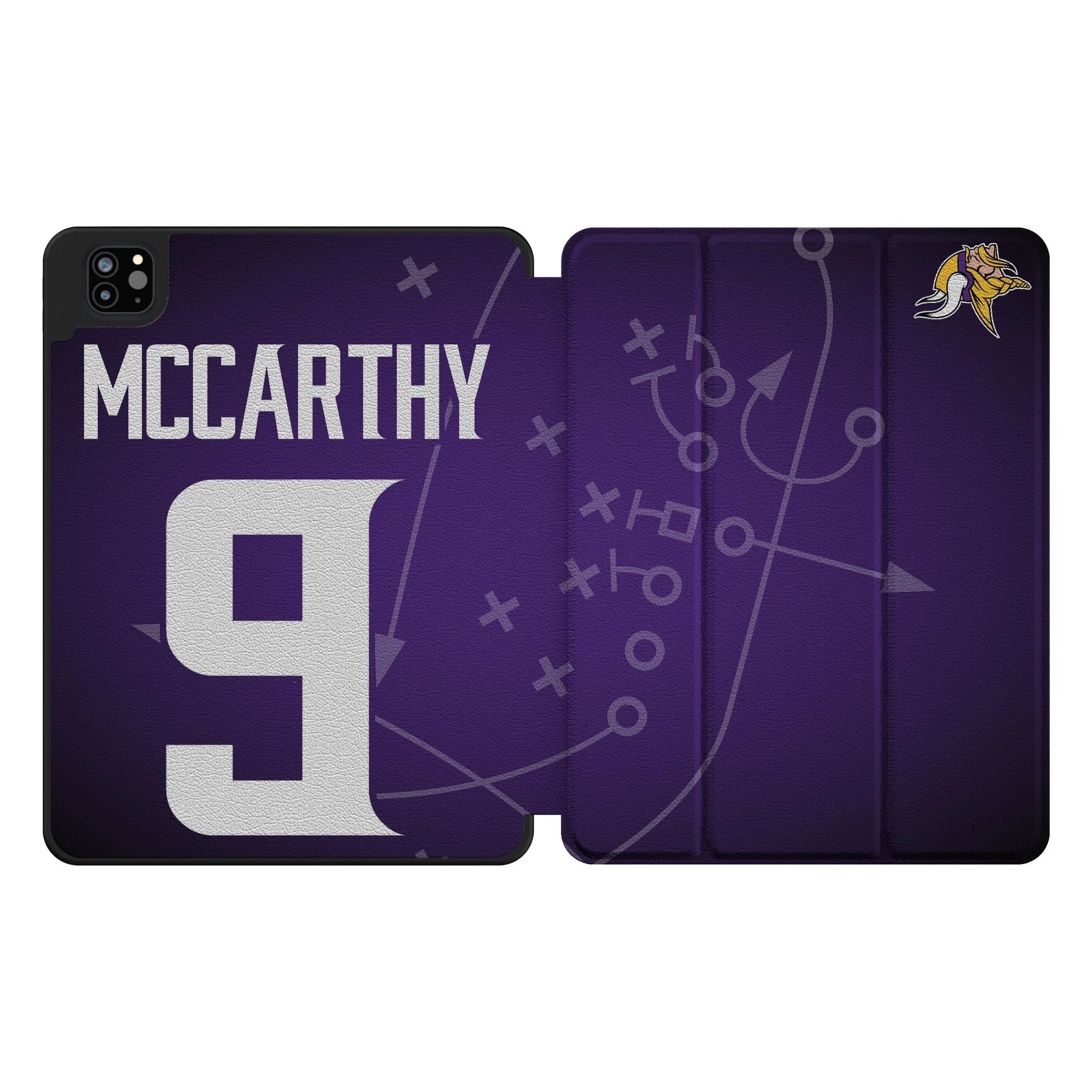 J.J. McCarthy Minnesota Vikings 9 Game Tactic Tablet Case for Apple iPad