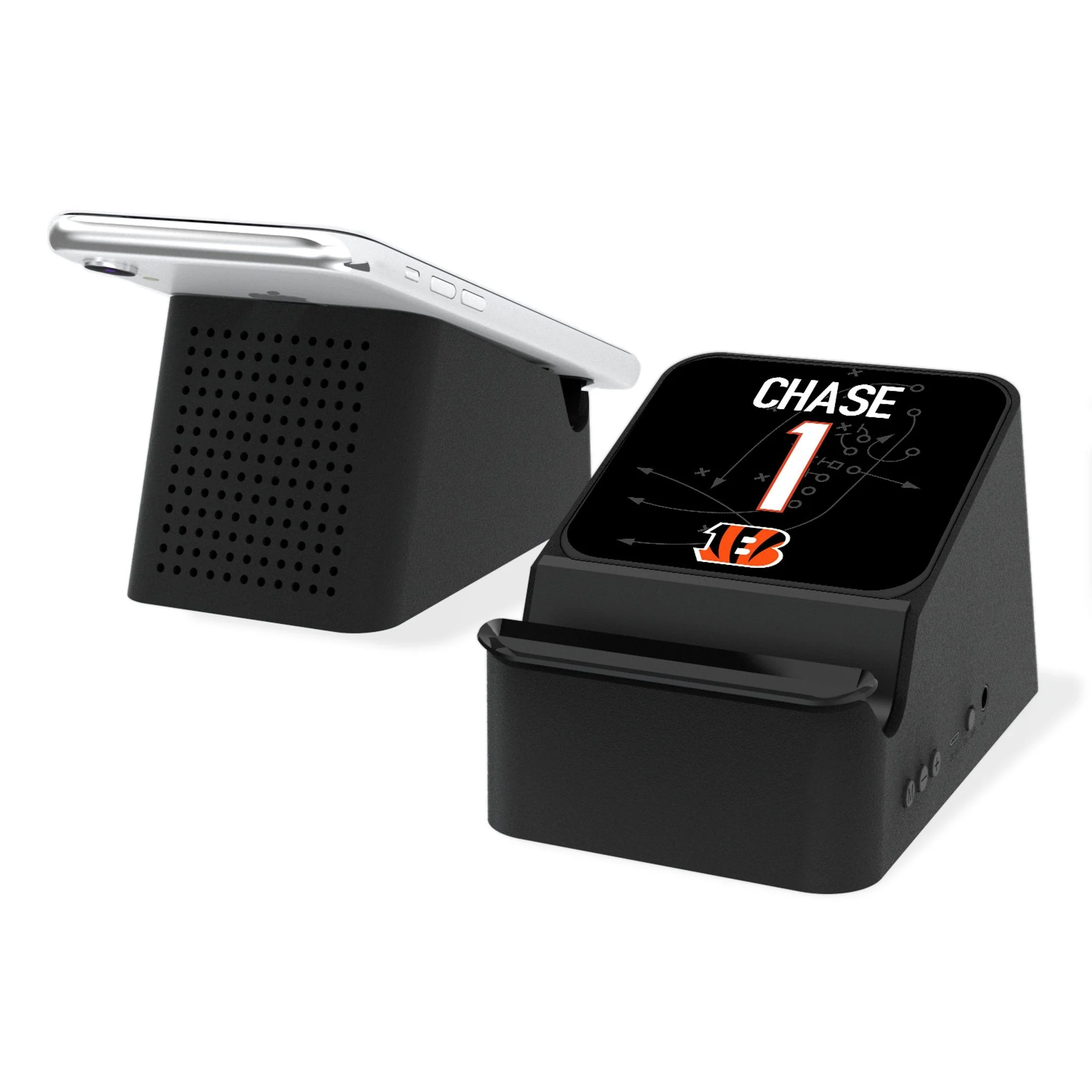 Ja'Marr Chase Cincinnati Bengals 1 Ready Wireless Charging Station and Bluetooth Speaker