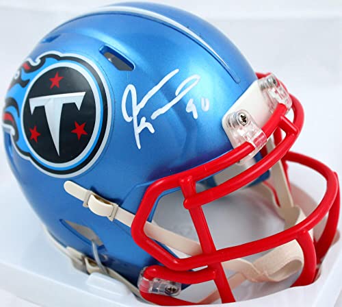 Jevon Kearse Autographed Tennessee Titans Flash Speed Mini Helmet-Beckett W Hologram White
