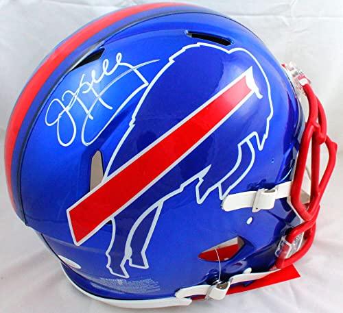 Jim Kelly Autographed Buffalo Bills F/S Flash Speed Authentic Helmet-JSA W White