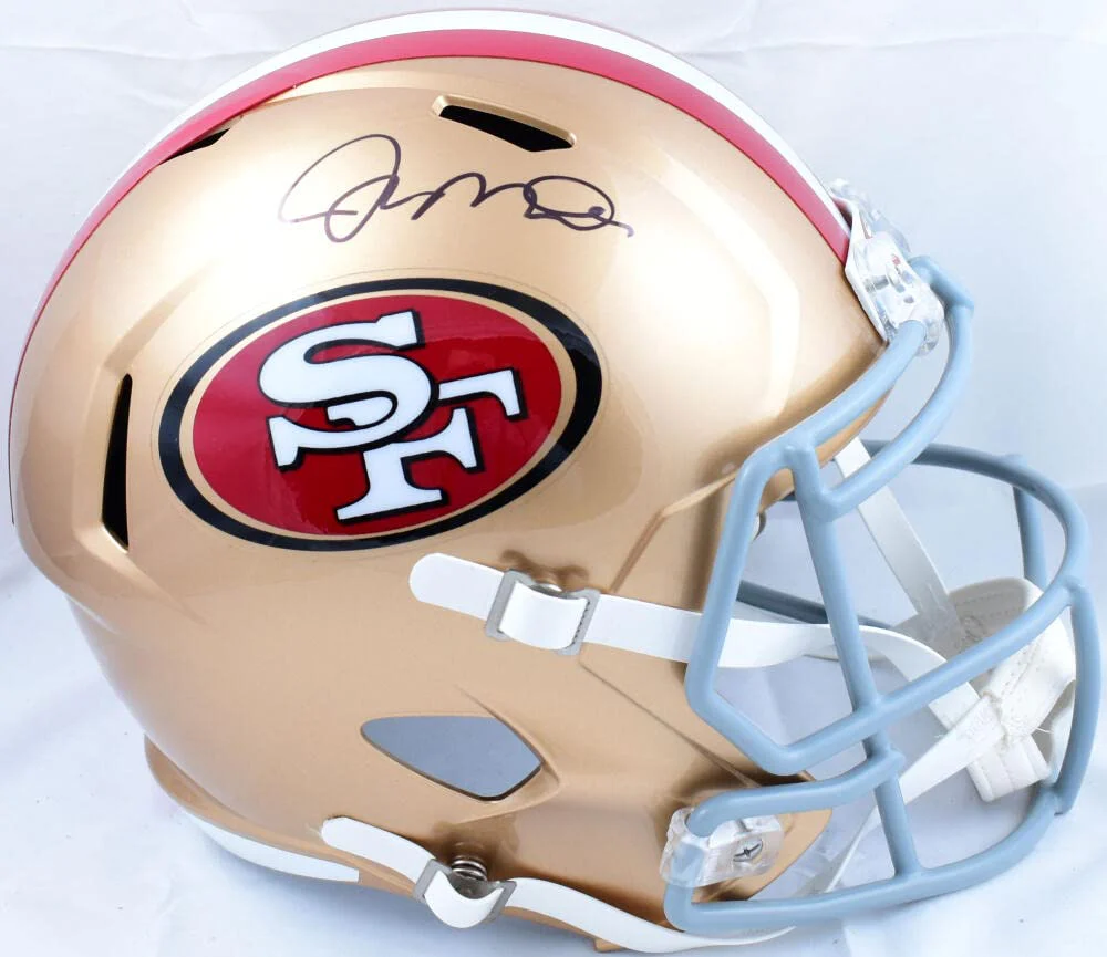 Joe Montana Autographed 49ers F/S Speed Helmet - Fanatics Black