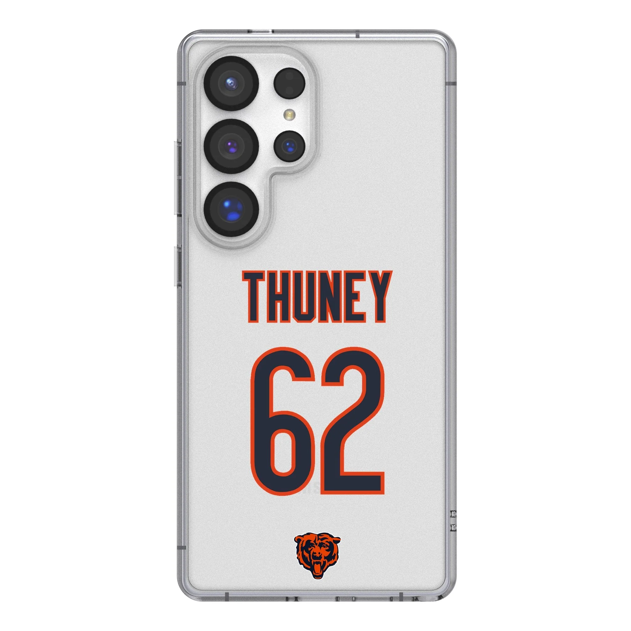 Joe Thuney Chicago Bears 62 Game Tactic Clear Phone Case for Samsung Galaxy