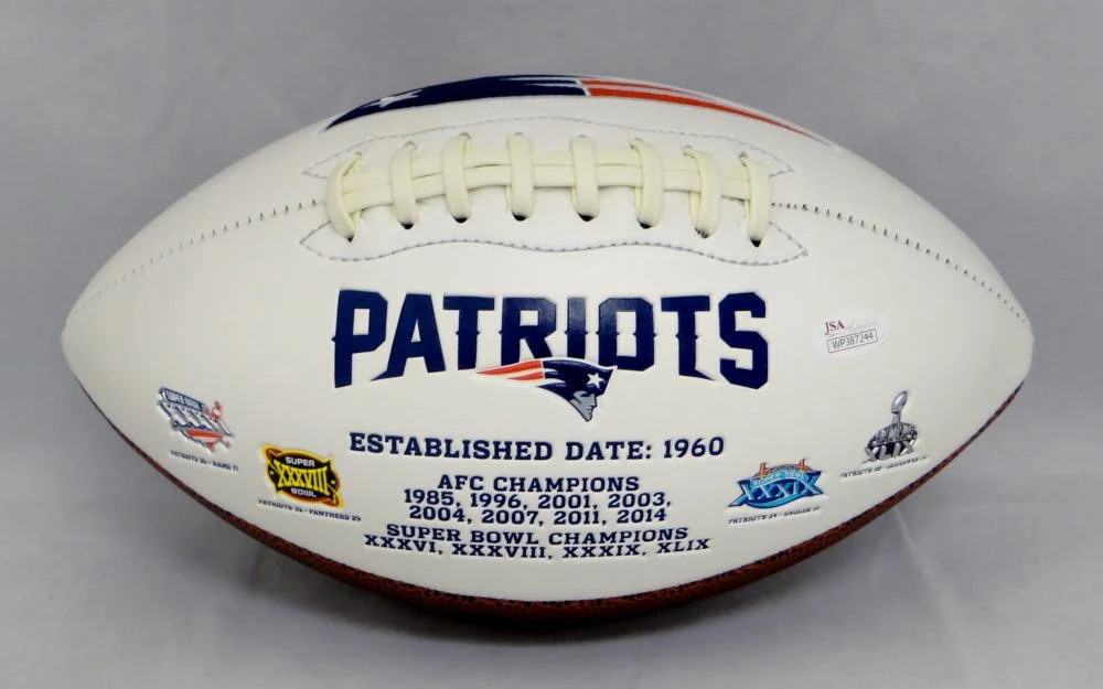 LeGarrette Blount Autographed New England Patriots Logo Football- JSA W Auth - Image 2