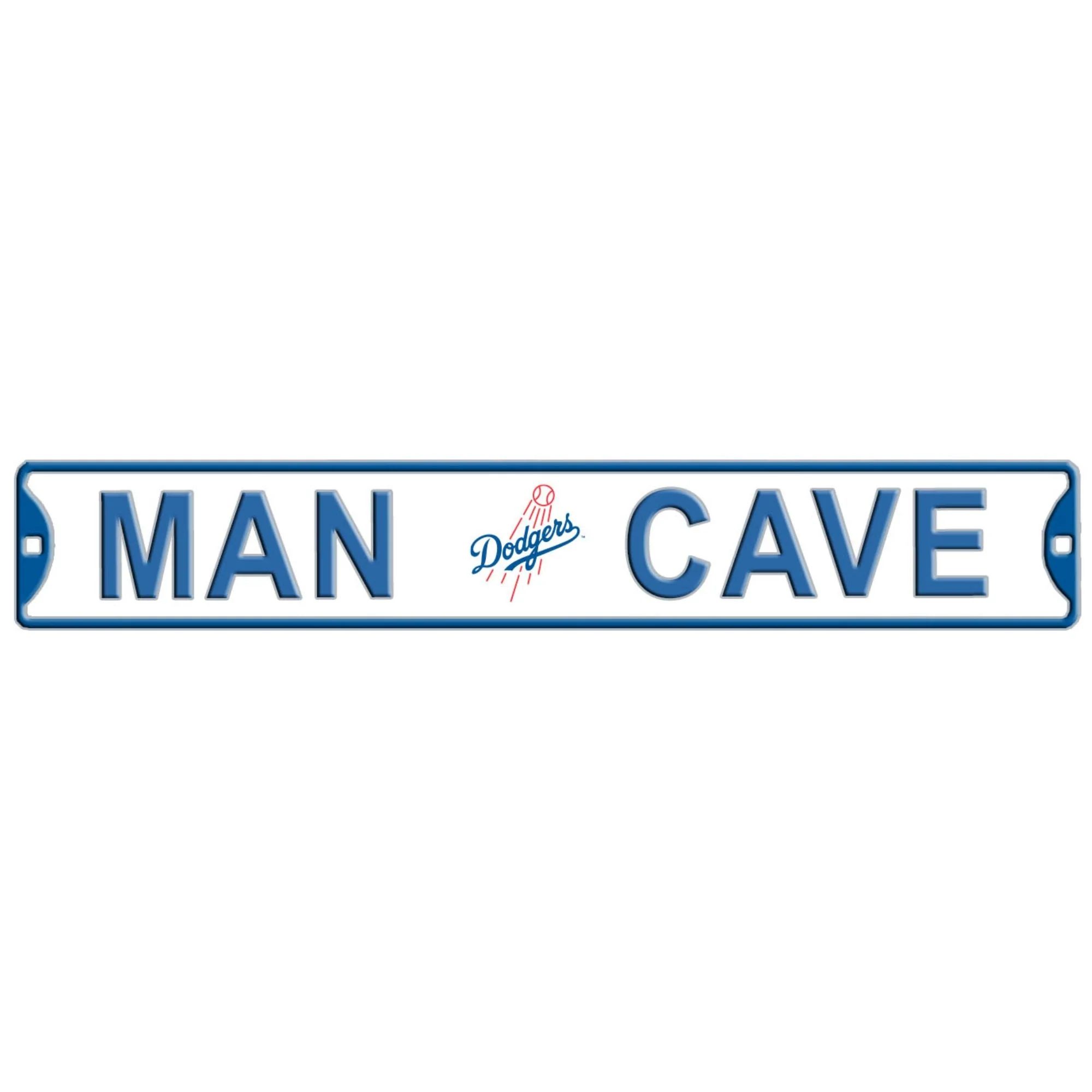 Los Angeles Dodgers- MAN CAVE - Embossed Steel Street Sign