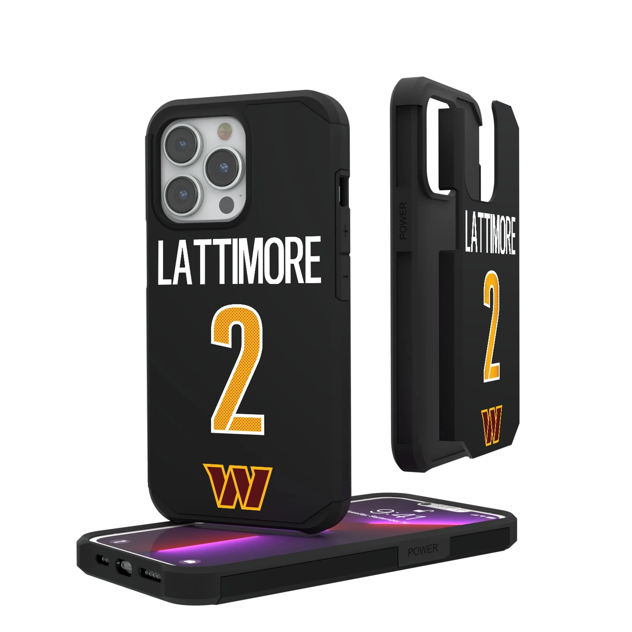 Marshon Lattimore Washington Commanders 2 Game Tactic Rugged Phone Case for Apple iPhone