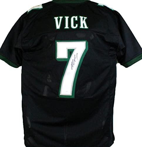 Michael Vick Autographed Black Pro Style Jersey - JSA W Black