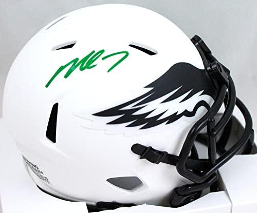 Michael Vick Autographed Eagles Lunar Speed Mini Helmet- JSA W Auth Green