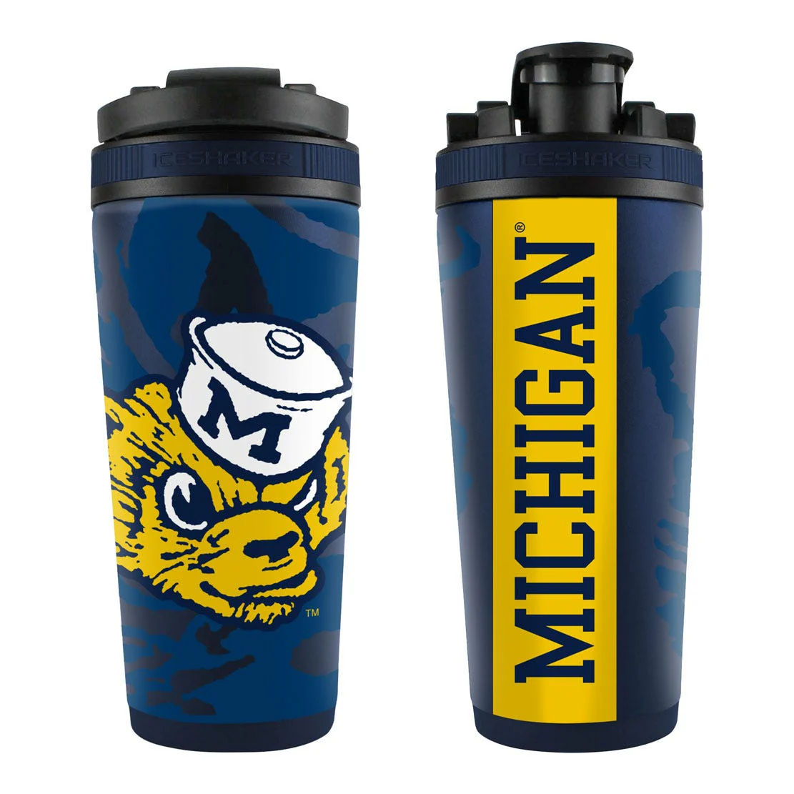 Michigan Wolverines /College Vault 26oz 4D Stainless Steel Ice Shaker