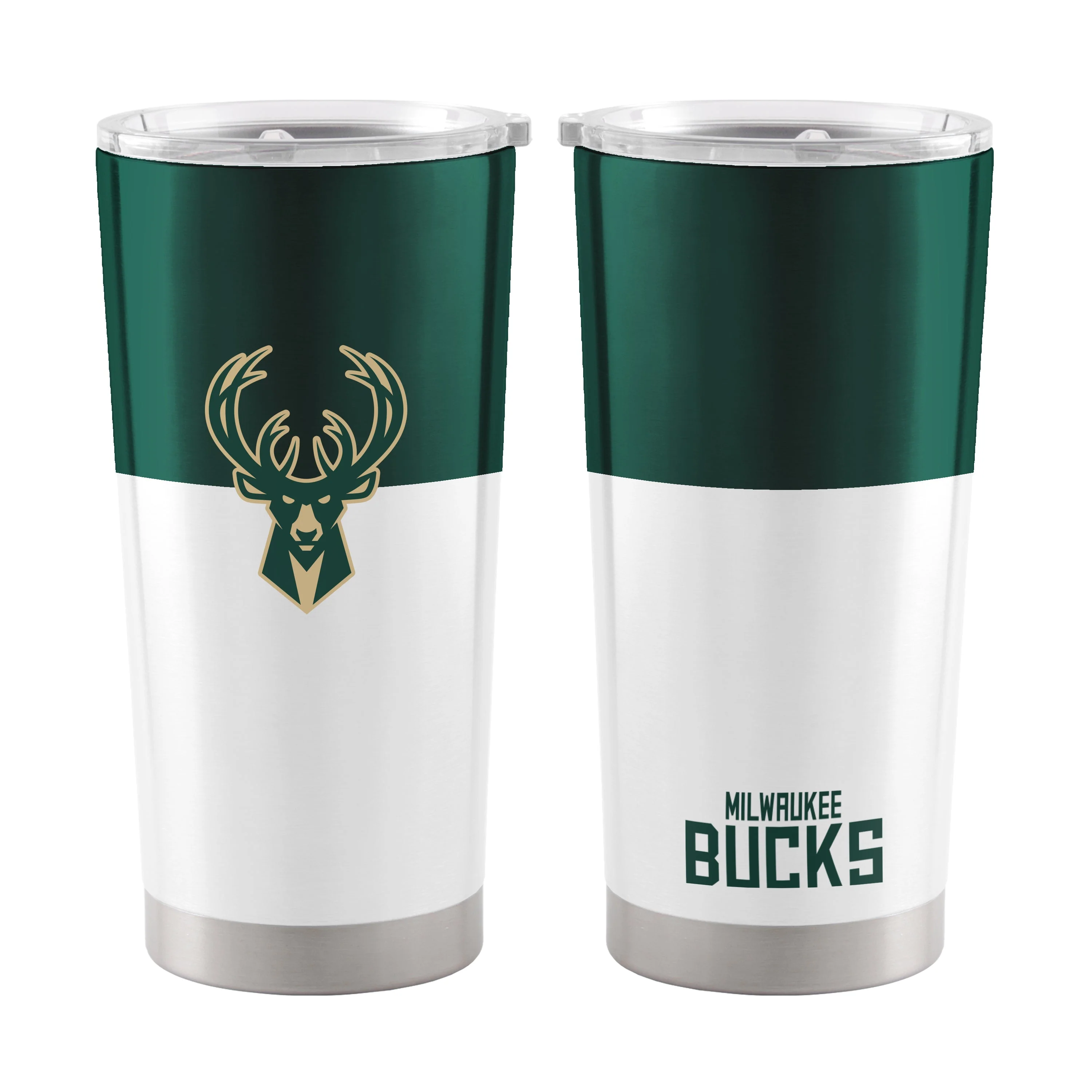 Milwaukee Bucks 20oz Colorblock Stainless Steel Tumbler