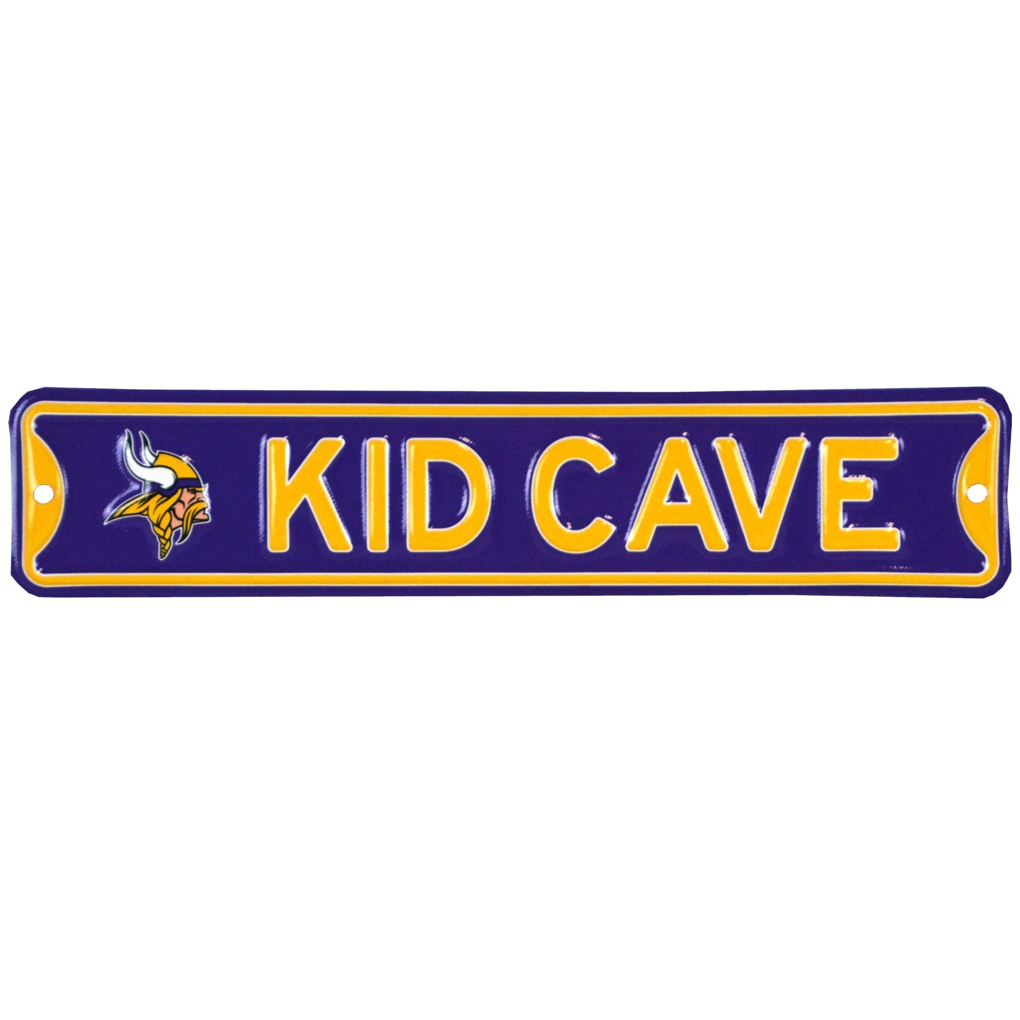 Minnesota Vikings - KID CAVE -Steel Embossed NFL Mini Street Sign