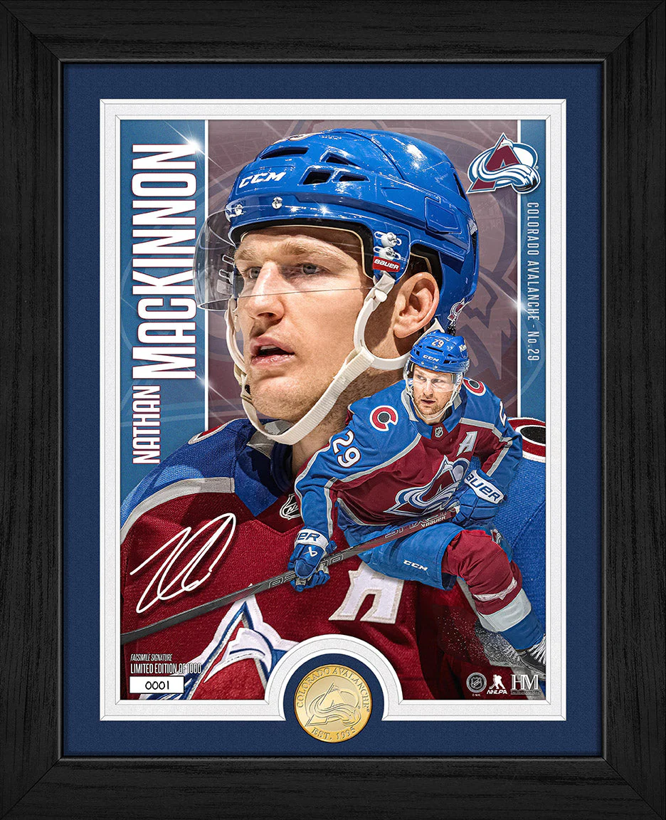 Nathan MacKinnon Colorado Avalanche Bronze Coin Artist Proof Photo Mint