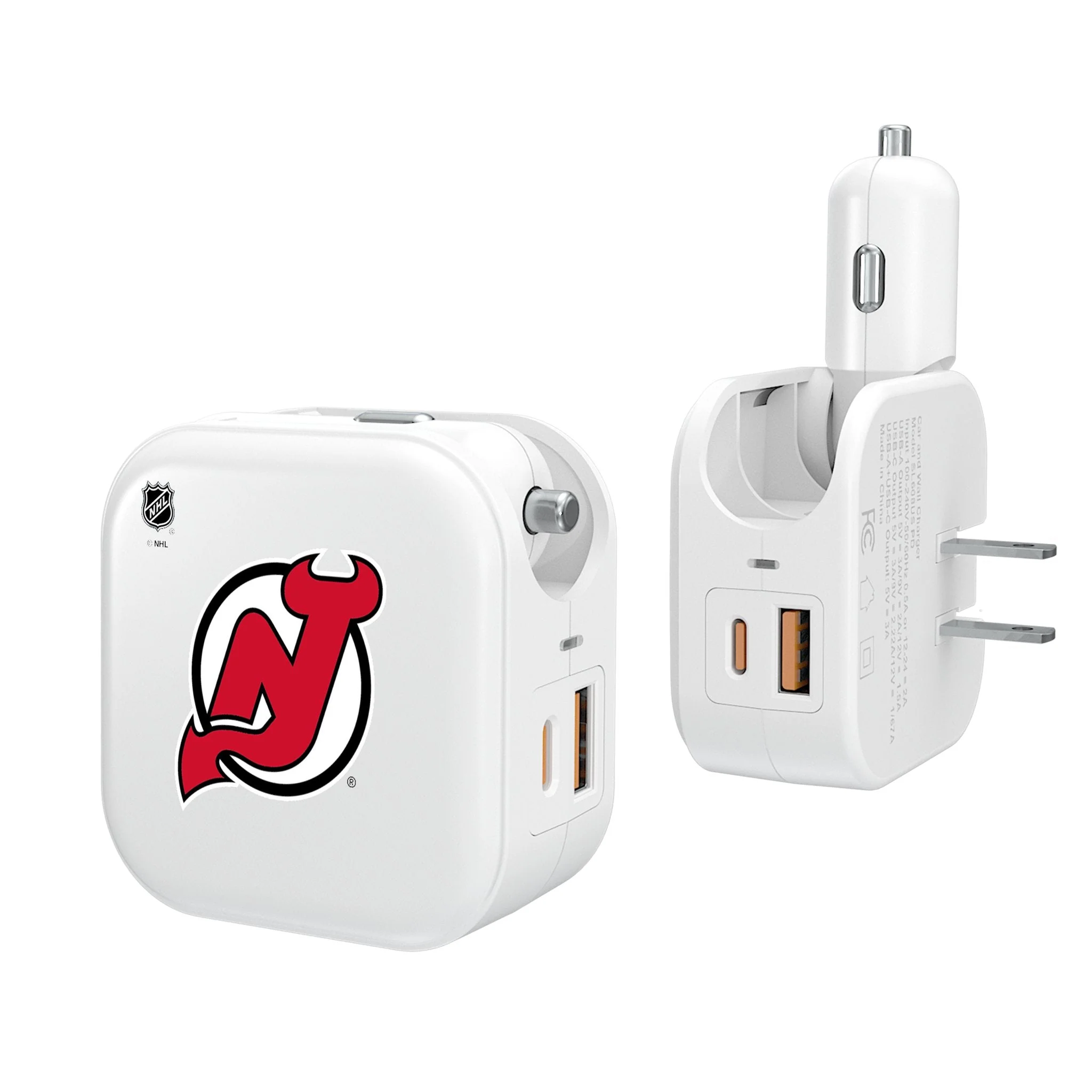 New Jersey Devils Insignia 2 in 1 USB Charger