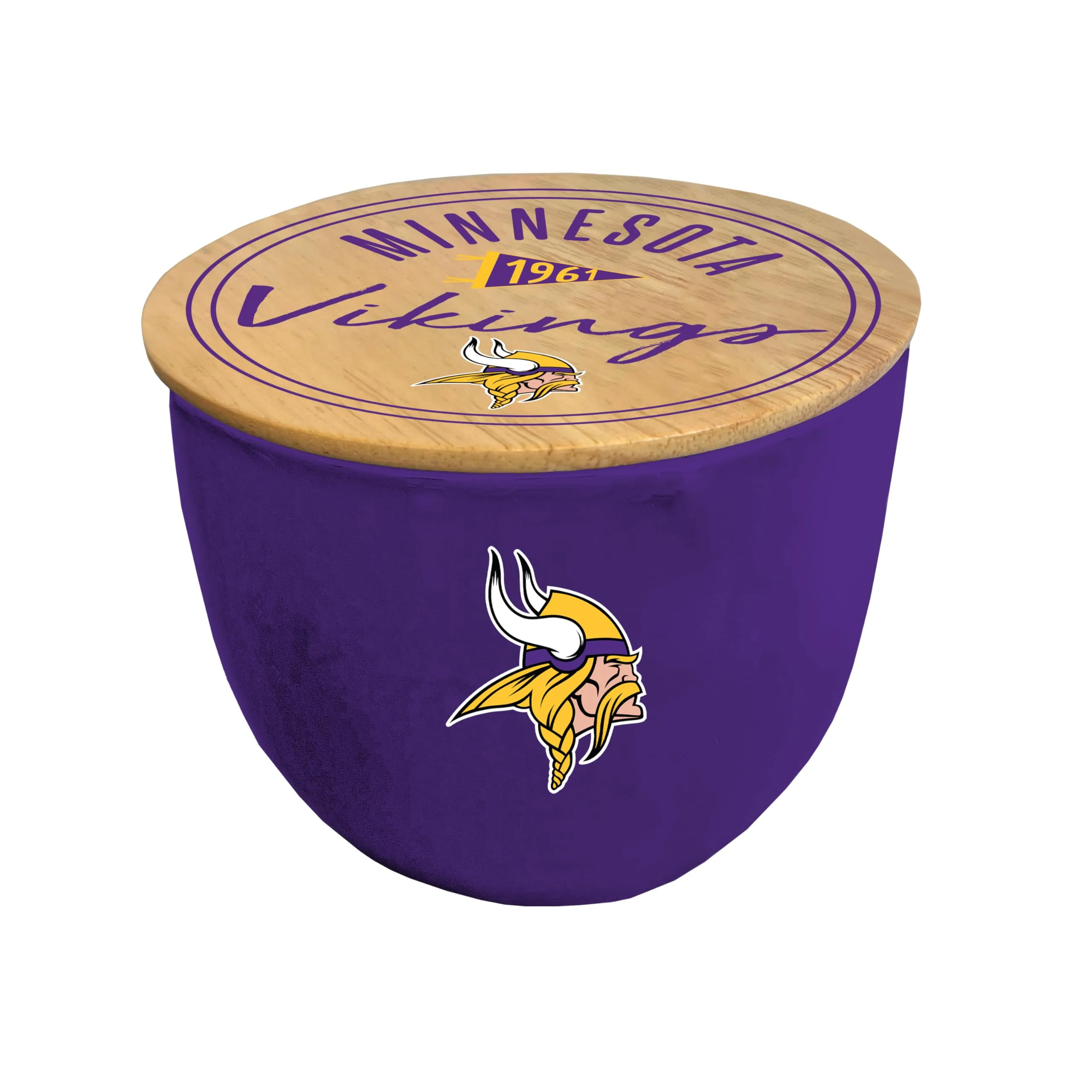 NFL Minnesota Vikings Script Circle Logo Ceramic Candle