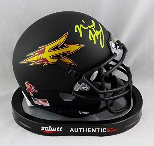 N'Keal Harry Autographed Arizona State Black Mini Helmet- Beckett Auth *Front - Image 4