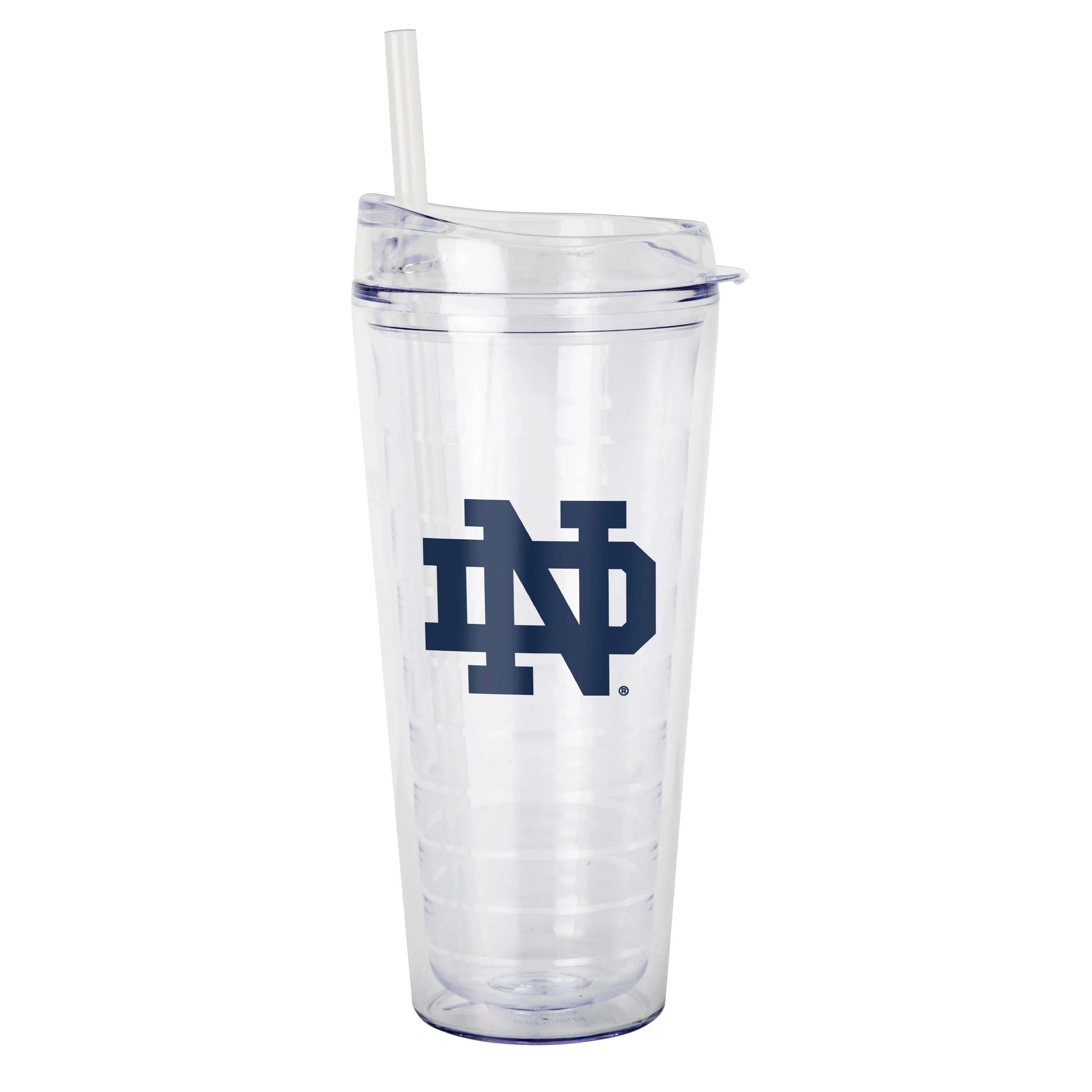 Notre Dame 22oz Flipside Dbl Wall Clear Tumbler