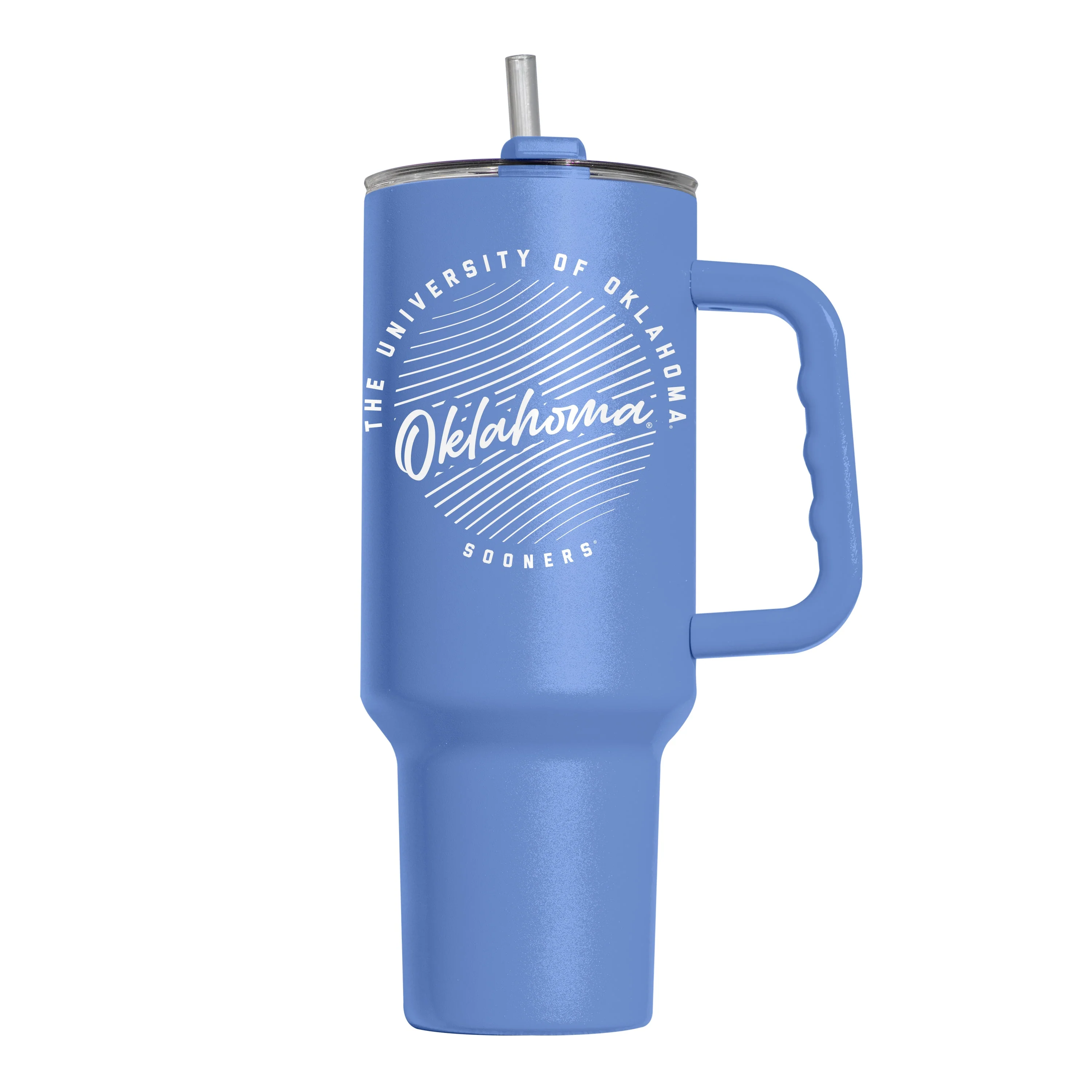 Oklahoma 40oz Retro Script Arctic Powder Coat Tumbler