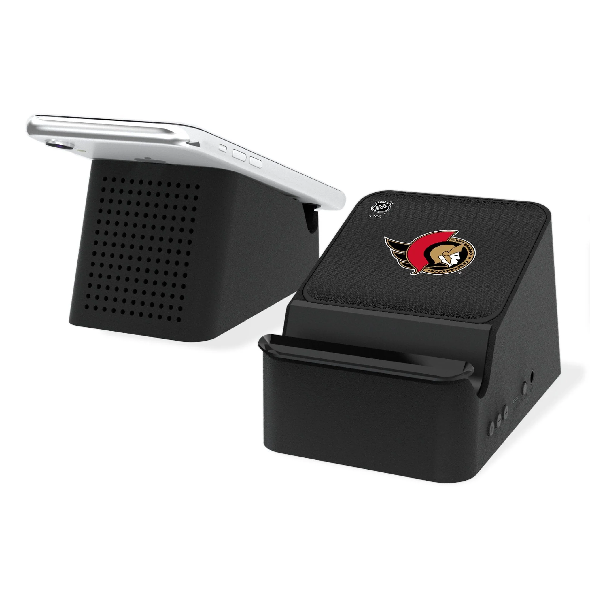 Ottawa Senators Linen Wireless Charging Station and Bluetooth Speaker