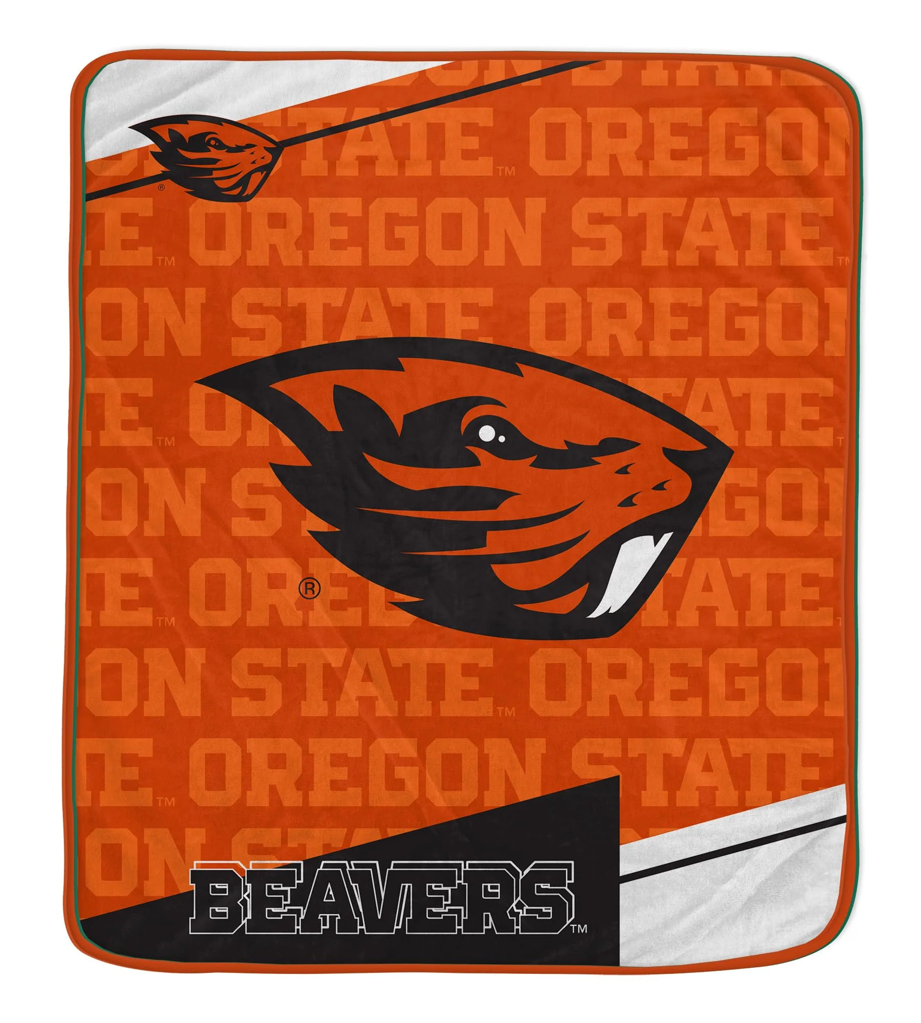 Pegasus Sports NCAA Oregon State Beavers Diagonal Ghost Ultra Soft Blanket