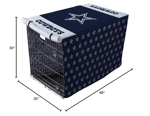 Pegasus Sports NFL Dallas Cowboys Dallas Cowboys Pet Crate Cover, Navy Blue, 48-Inch - Image 2