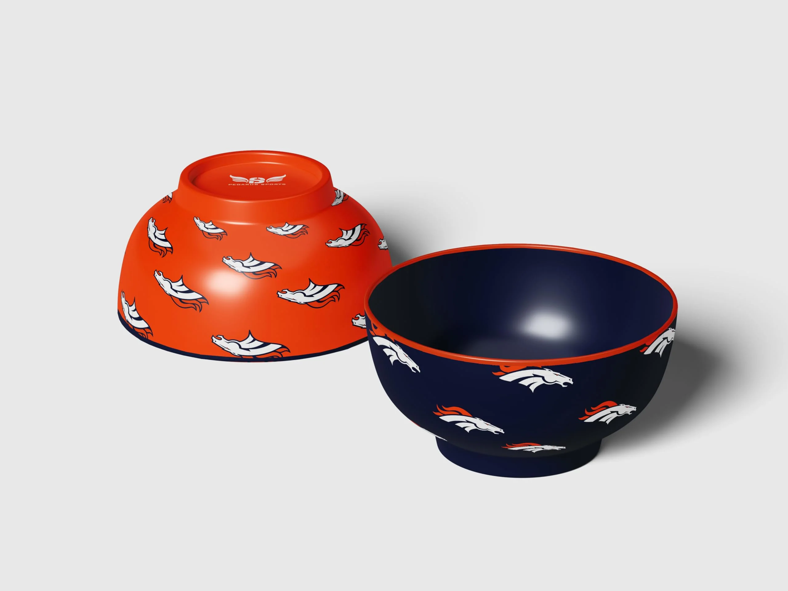 Pegasus Sports NFL Denver Broncos Home and Away 2 Pack Serving Bowls