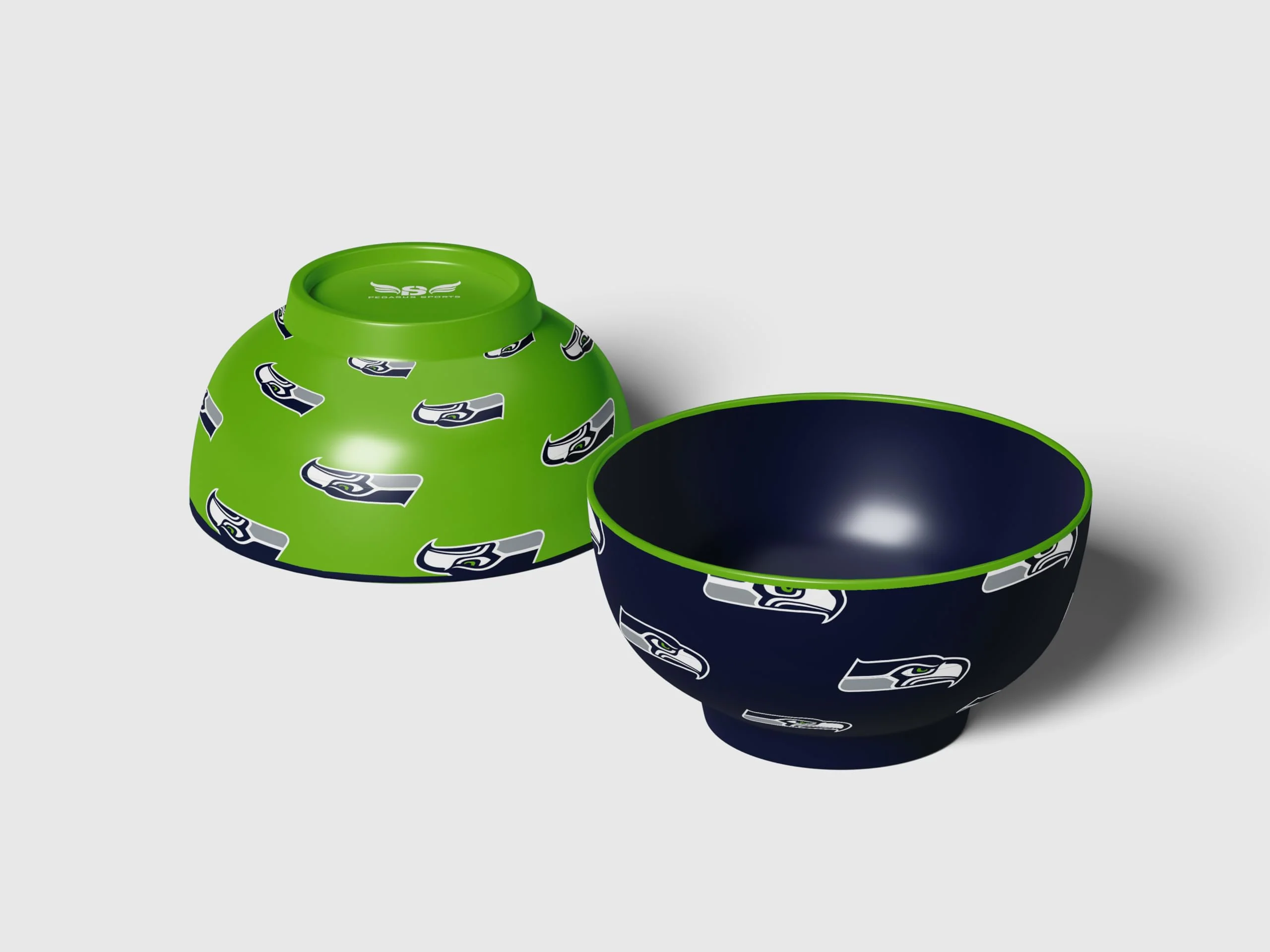Pegasus Sports NFL Seattle Seahawks Home and Away 2 Pack Serving Bowls