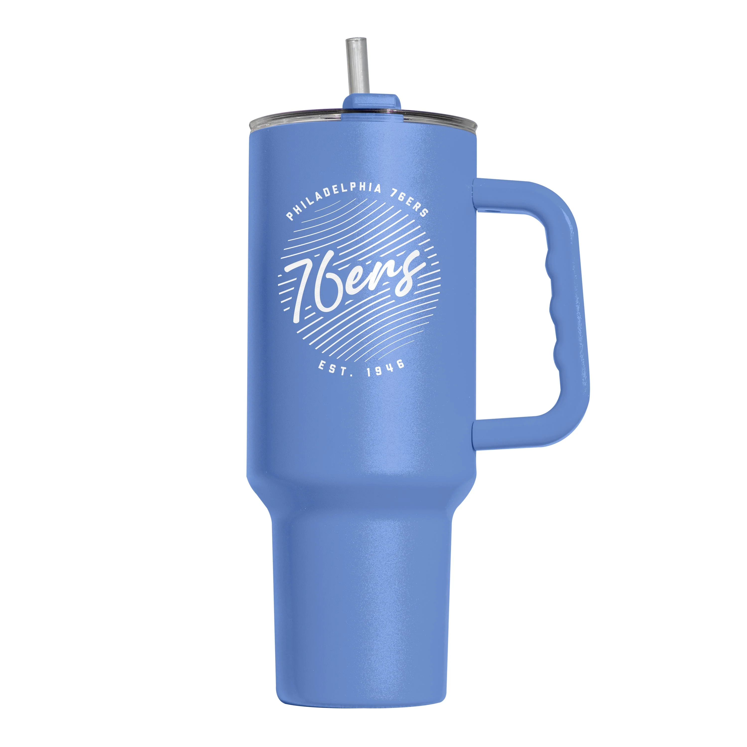 Philadelphia 76ers 40oz Retro Script Powder Coat Tumbler